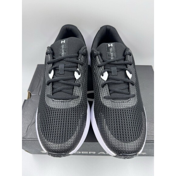 UNDER ARMOUR MEN'S SURGE 3 RUNNING SHOE BLACK WHITE SIZE 11 - Picture 3 of 16